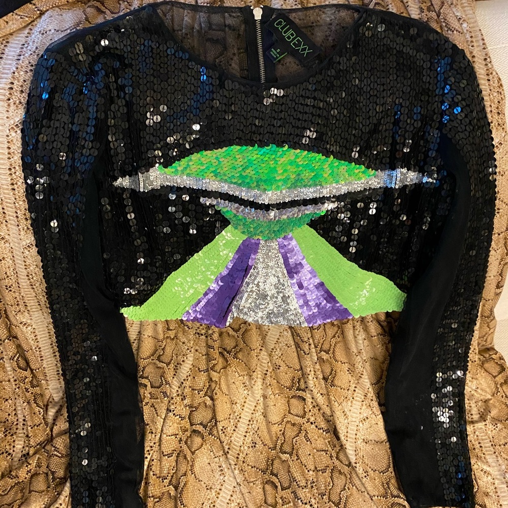 Dolls Kill sequin ufo top